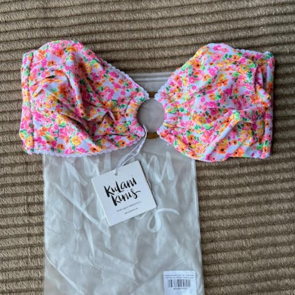 NWT Kulani Kinis bandeau bikini top (XL) & thong tie side bottom (L) - Picture 3 of 6